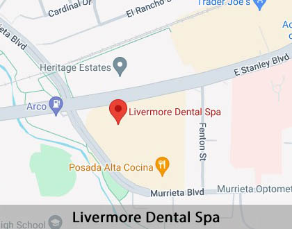 Map image for Options for Replacing Missing Teeth in Livermore, CA